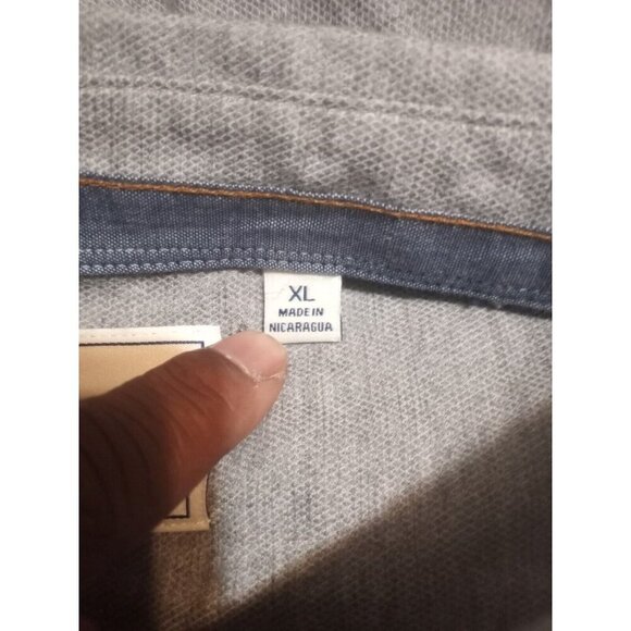 New ROWM men's button down Shirt XL Solid Gray long Sleeve NWT Cotton - Picture 11 of 13